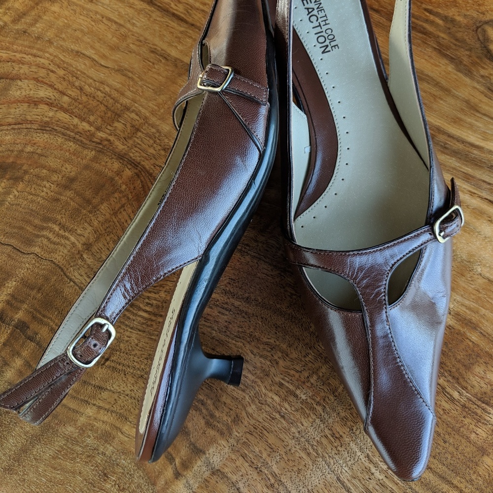 Kenneth Cole Reaction low sling-back heels